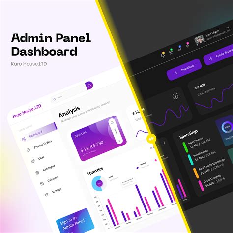 Admin Panel Dashboard Ui Bright Dark Theme On Behance