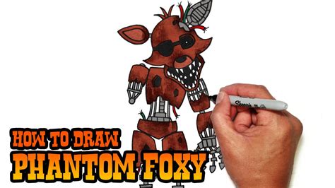 Draw the fun and easy way. How to Draw Phantom Foxy (FNAF)- Video Lesson - YouTube