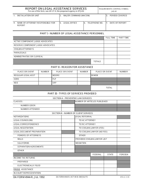 Da Form 4944 R Fill Out Sign Online And Download Fillable Pdf