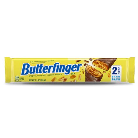 Butterfinger Chocolatey Peanut Buttery Share Size Candy Bars 37 Oz