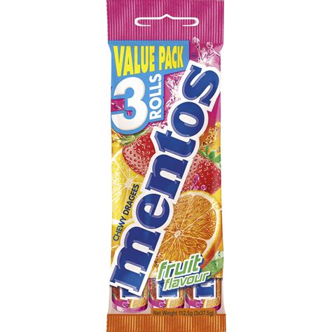 Mentos Candy Mint Chewy Candy Roll Fruit Non Melting Oz Pack Of 6