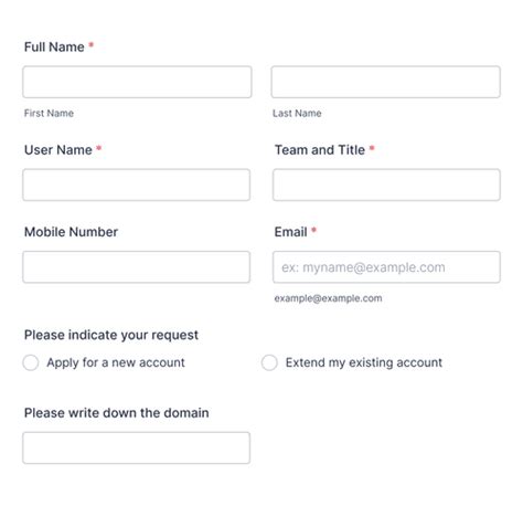 New User Request Form Template Jotform