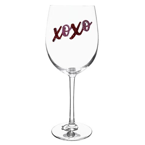 The Queens Jewels XOXO Stemmed Wine Glass Borsheims
