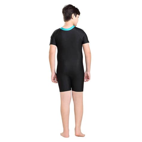 Rovars Boys Poly Spandex Multipurpose Wear For Swimming Green Black