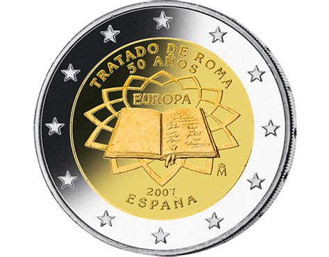 2 Euros Traité De Rome Espagne 2007 Société Française Des Monnaies