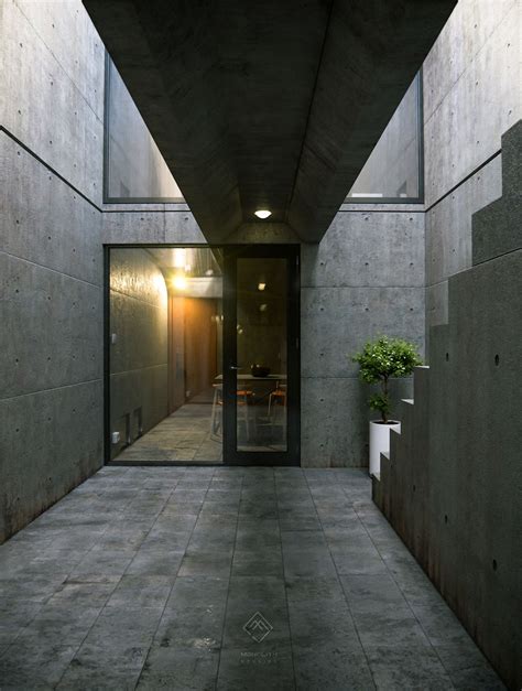 Tadao Ando Azuma House On Behance Architecture Concrete