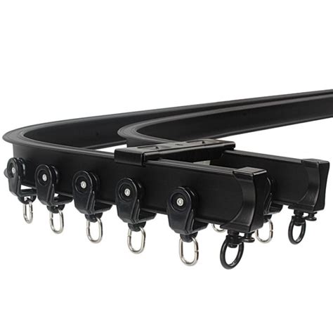 This can be down with a ceiling mounted track that spans the window side to side. CHR01 Bendable Ivory and Black Curtain Tracks Ceiling/Wall ...