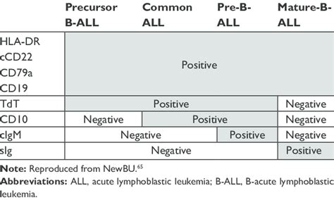 Diagnosis Of Acute Leukemias B All Subtypes Download Table