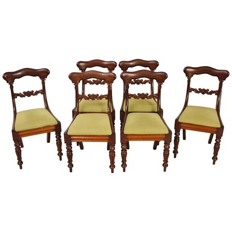 Set Of 6 19th Century Victorian Mahogany Dining Chairs At 1stdibs