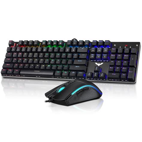 Buy Havit Mechanical Keyboard And Mouse Wired Gaming Keyboard Blue