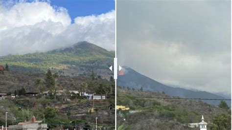 Foto Volcán Antes Y Después De La Erupción De La Palma