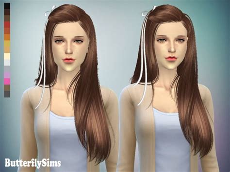 Hair 099 By Yoyo Pay At Butterfly Sims Sims 4 Updates