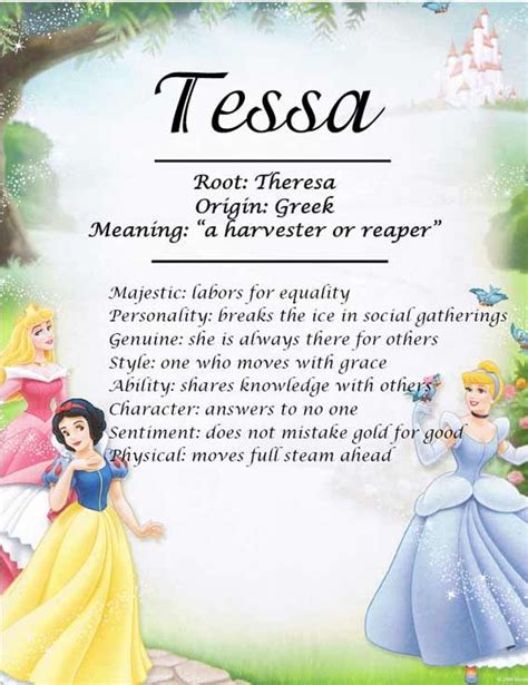 Tessa Name Meaning Cool Guy Names