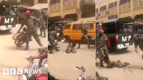 Nigerian Soldiers Filmed Beating Up Disabled Man Bbc News