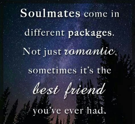 A Quote That Reads Soulmates Come In Different Packages Not Just
