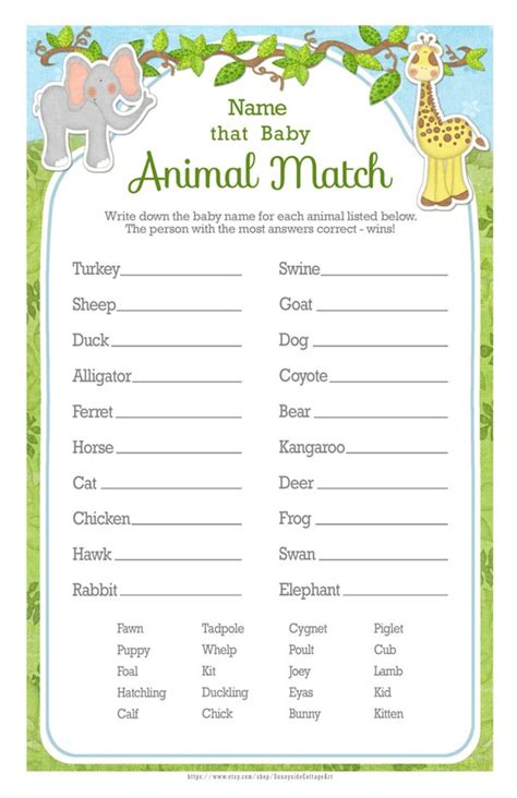 Baby Animal Match Game Printable That Are Lucrative