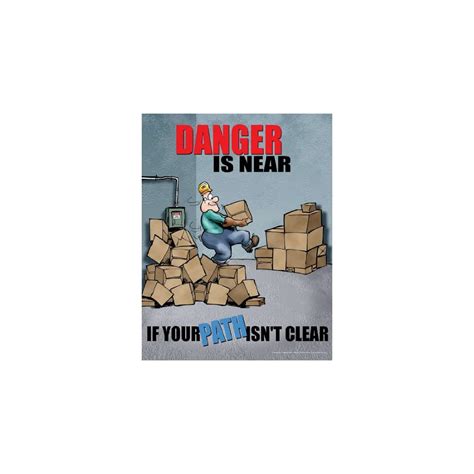 Danger Is Near If Your Path Isnt Clear Housekeeping Safety Poster On