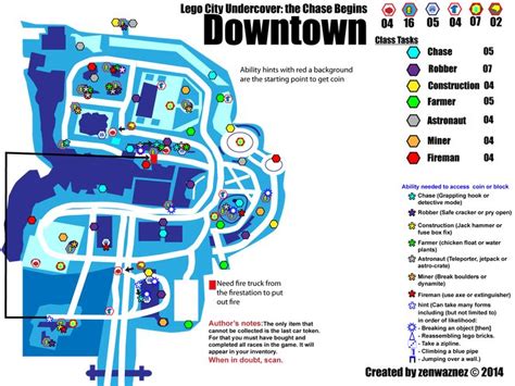 Lego City Undercover The Chase Begins 3ds Downtown Map By Zenwaznez