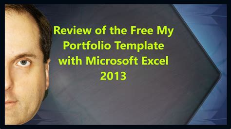 Past performance is no guarantee of future results. Review of the Free My Portfolio Template with Microsoft ...