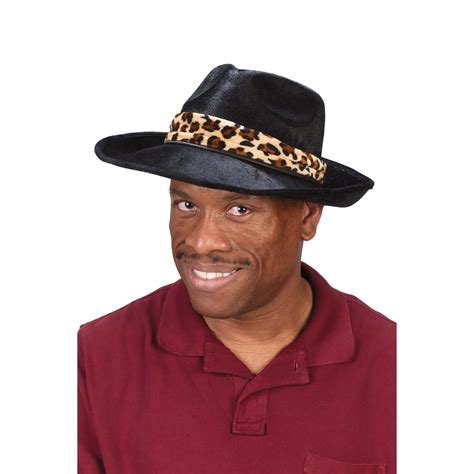 Hat Pimp Black Costume Accessory
