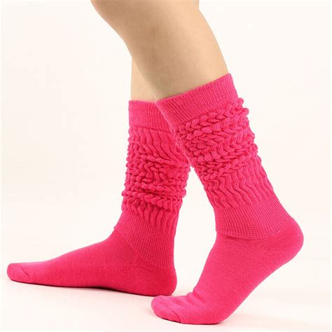 Warm Scrunchy Socks Slouch Women Stacked Loose Casual Knee High Boot Sock Au Ebay