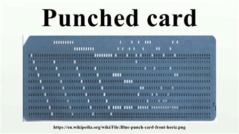 Punched Card Youtube