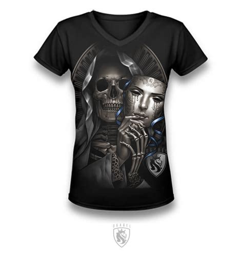 Tombstone Womens V Neck Tee By Ogabel
