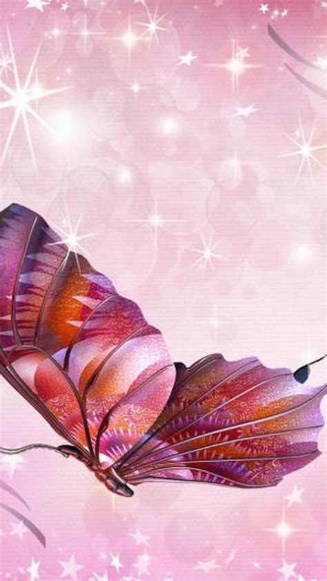Pink Butterfly Wallpaper For Mobile Android ~ Cute Wallpapers