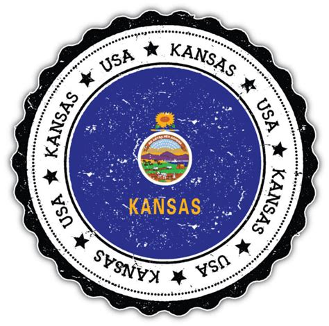 Kansas Usa State Grunge Seal Emblem Car Bumper Sticker Decal Sizes