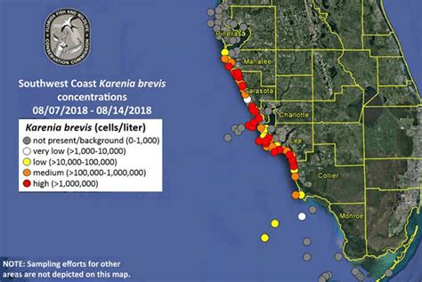 Red Tide Map Of Florida United States Map