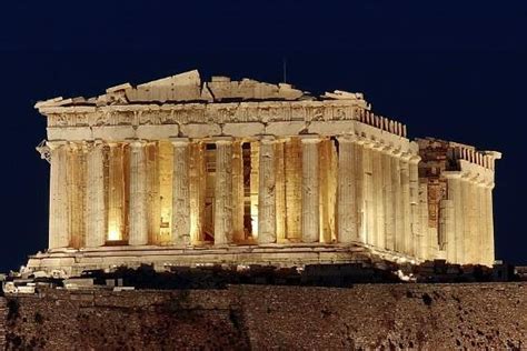 The Parthenon At Night