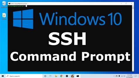 Ssh Client On Windows Using The Command Prompt Ssh