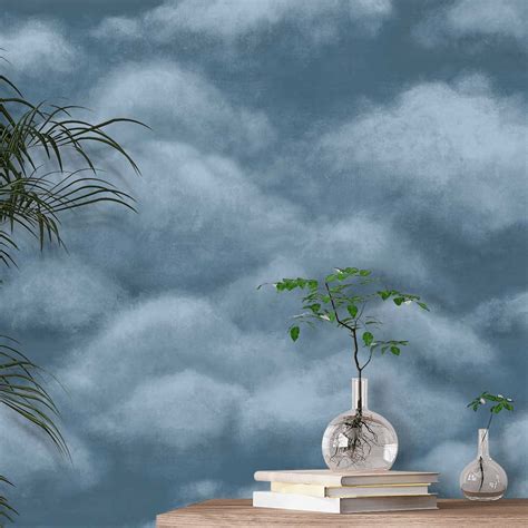 Fresco Sky Wallpaper Midnight By Cole And Son 1186012