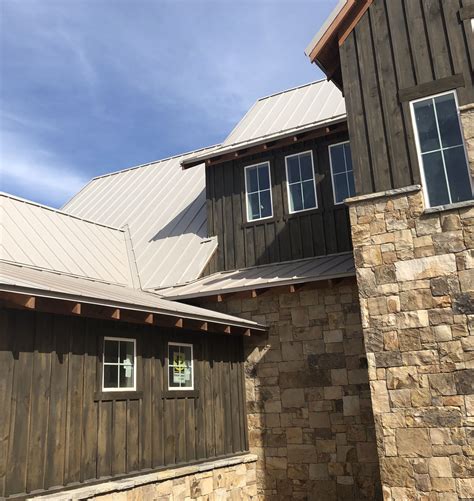 Board And Batten Rustic Exterior With Stone On New Home Rustic