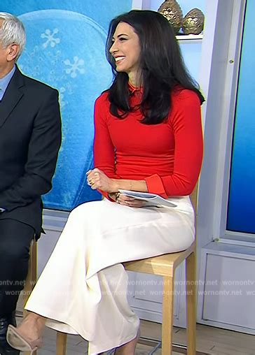 Wornontv Dr Natalie Azars Red Collared Sweater On Today Clothes And