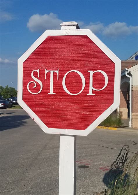I Found This Stop Sign Made With The University Roman Font R