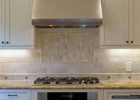 6 Antiqued Ivory Subway Backsplash Tile Idea