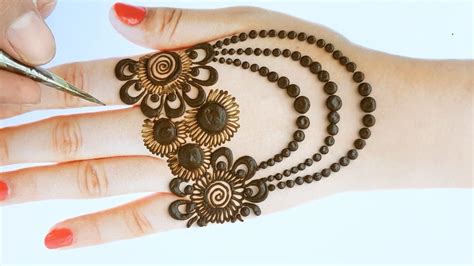 Amazing And Beautiful Jewellery Mehndi Design Back Hand New Easy