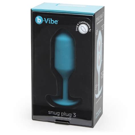 B Vibe Snug Plug 3 Large Weighted Silicone Butt Plug With T Bar 4 5