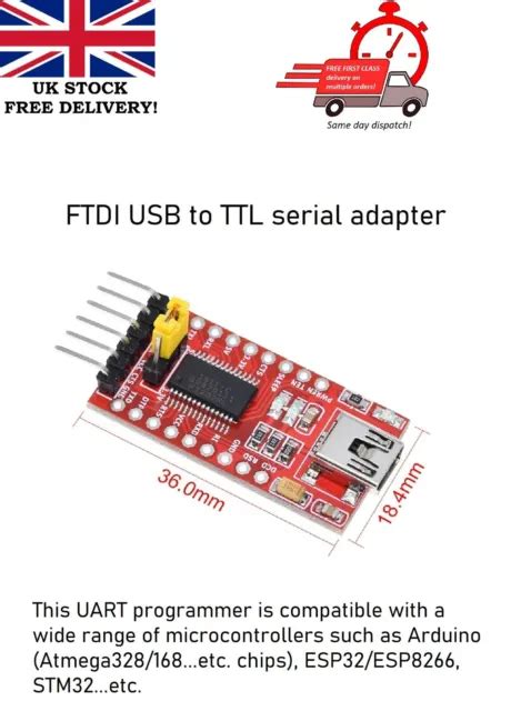 FTDI SERIAL ADAPTER FT232RL FT232 TTL USB UART Programmer For ESP32