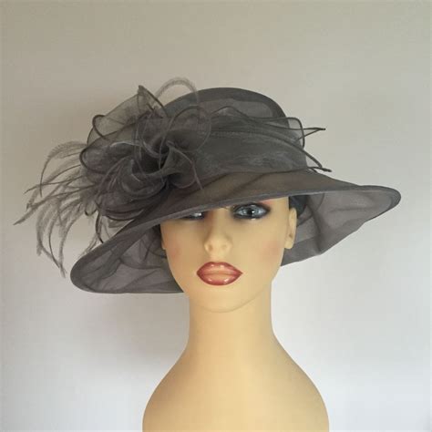 Ladies Wedding Races Mother Bride Hat Silver Grey Chiffon Hat By Marks And Spencer Bride Hat