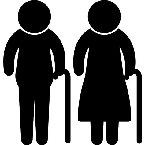 Old Couple Silhouette