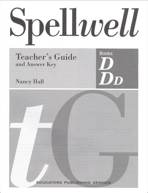 Spellwell Ddd Teacher Educators Publishing Service 9780838821909