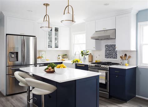 Modern Navy Blue Kitchen Cabinets Design Ideas Benefits Shades