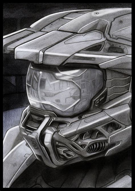 Master Chief Pencil Drawing By Adovion On Newgrounds