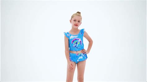 Amzbarley Unicorn Swimming Costume Girls Kids Two Piece Swimsuit