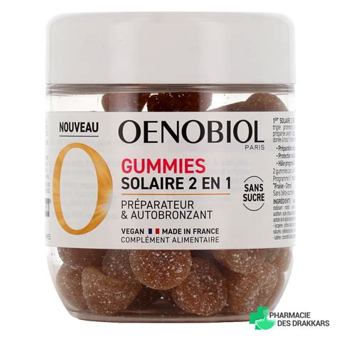 Oenobiol Gummies Solaire 2 En 1 Préparateur Et Autobronzant