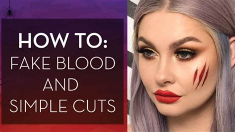 How To Fake Blood And Simple Cuts With Makeup Youtube