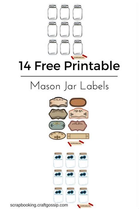 ✓ free for commercial use ✓ high quality images. 14 Free Printable Mason Jar Labels & Tags - Scrap Booking