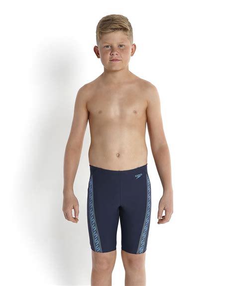 Speedo Monogram Junior Jammer Boys Swimming Shorts Swim Trunks Age 4 14